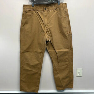 Dickies Relaxed Fit Heavyweight Duck Carpenter Pants Rinsed Brown Duck 36x30